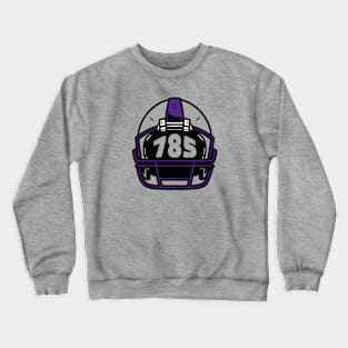 Retro Football Helmet 785 Area Code Manhattan Kansas Football Crewneck Sweatshirt